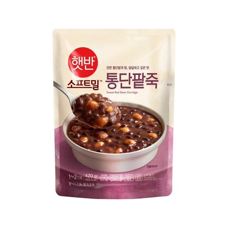 CJ Cooked Soft Meal Whole Sweet Red Bean Porridge 420g x 21