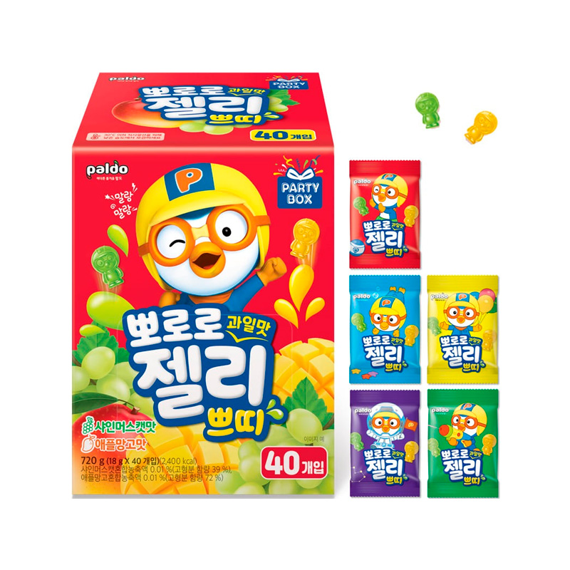 PALDO Pororo Fruit Flavor Jelly Petite 18g x 40p x 6