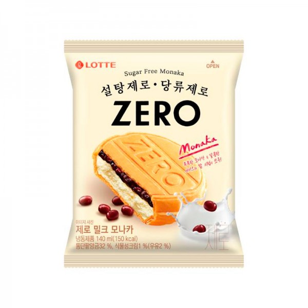 LOTTE Zero Milk Monaka (F) 140ml x 24 > Ice Cream | 우신상사