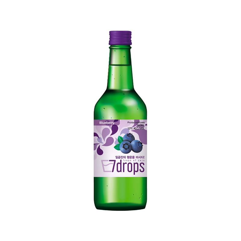 7DROPS Soju Blueberry Alc. 12% 360ml x 20