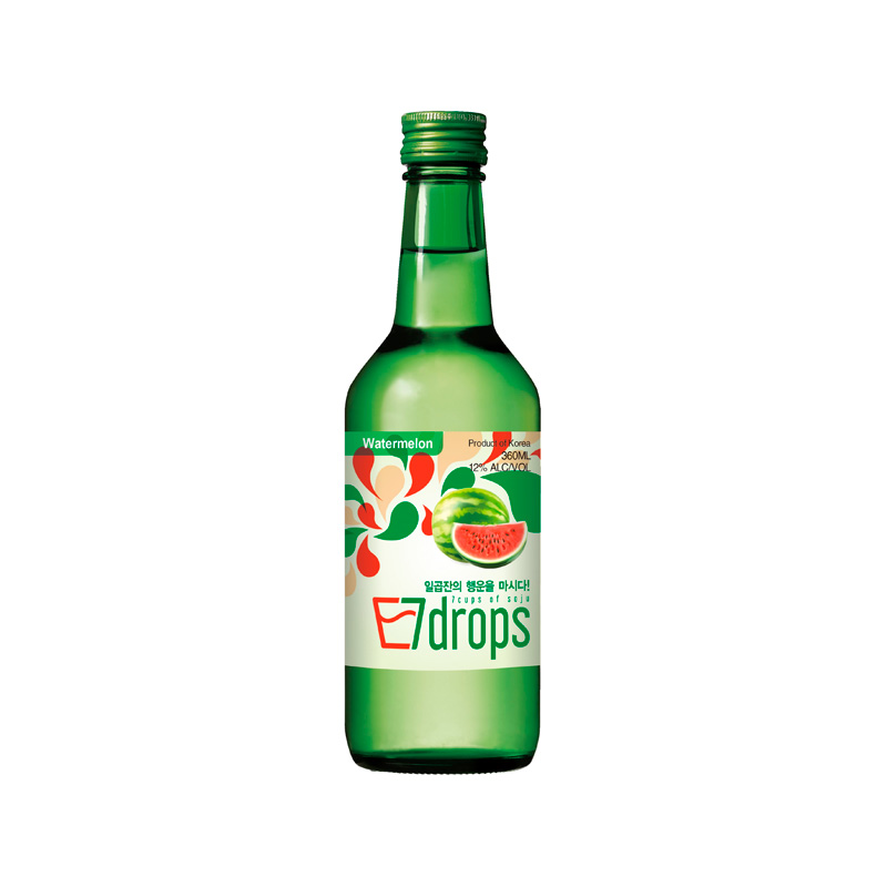 7DROPS Soju Watermelom Alc. 12% 360ml x 20