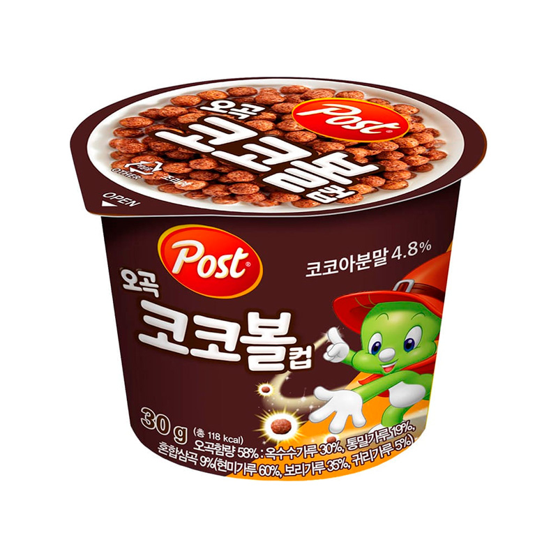 DONGSUH Post Five Grains Cocoball Cup 30g x 12