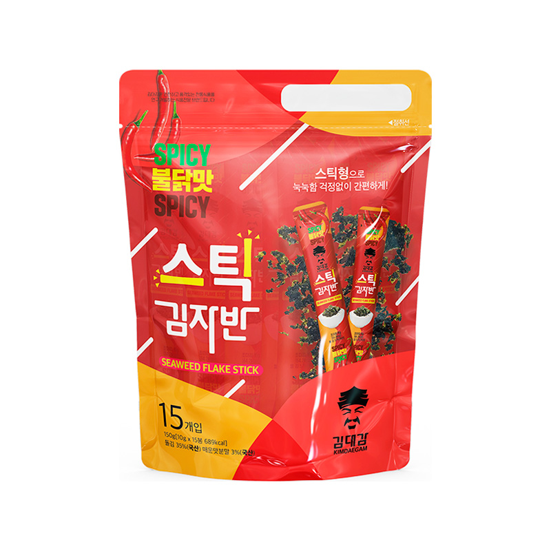 KIMDAEGAM Spicy Seaweed Flake Stick 10g x 15p x 15