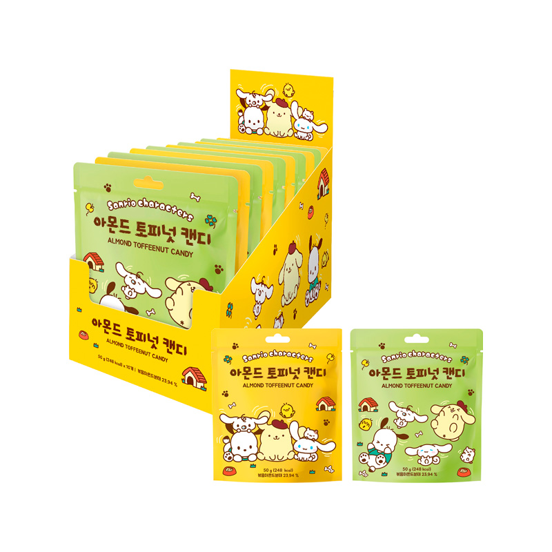 MEASTY Sanrio Characters Almond Toffeenut Candy 50g x 60