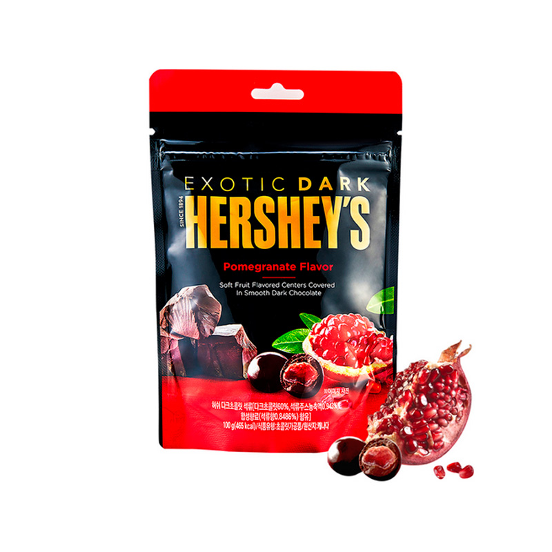 HERSHEY'S Exotic Dark Chocolate Pomegranate 100g x 12