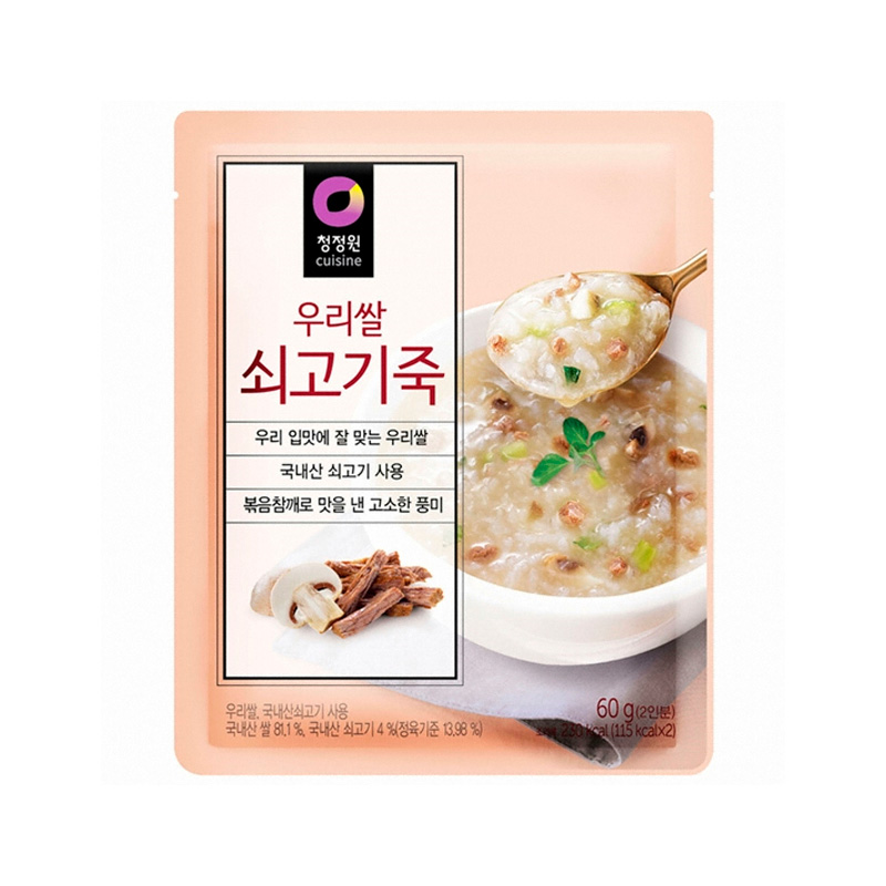 CHUNGJUNGWON Beef Rice Porridge 60g x 30