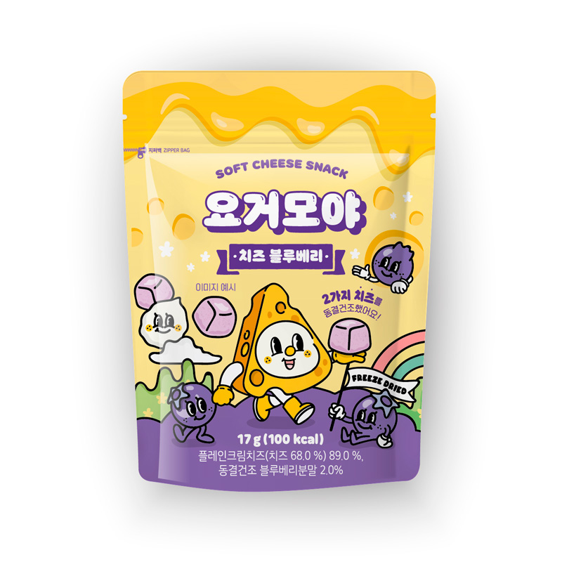 YOGUMOYA Soft Cheese Cube Snack Blueberry 17g x 100