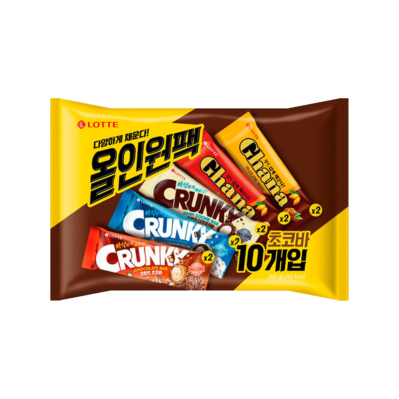 LOTTE Chocolate Bar Mix 10 Bundles 368g x 12