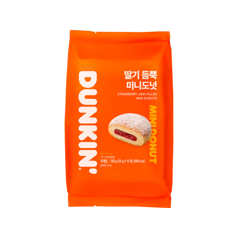 DUNKIN Strawberry Jam Filled Mini Donuts (F) 25g x 10p x 8