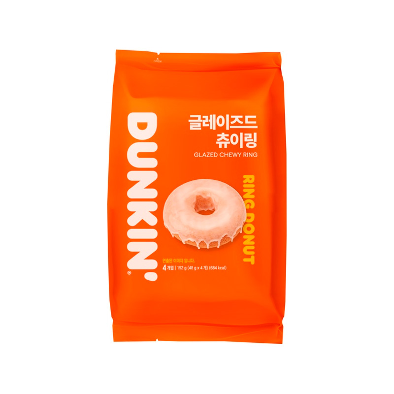 DUNKIN Glazed chewy Ring (F) 48g x 4p x 8