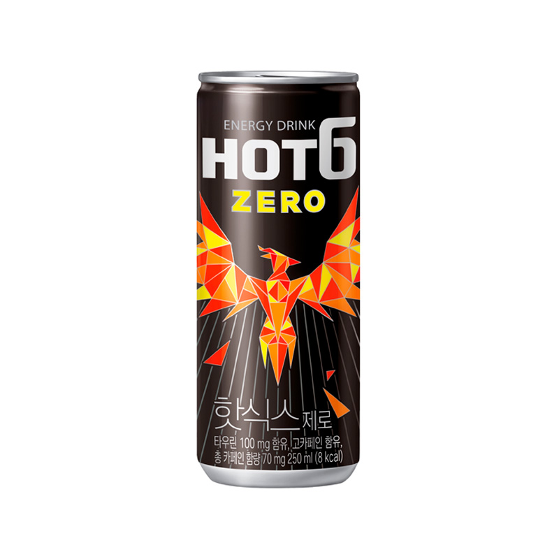 LOTTE CHILSUNG HOT6 Energy Drink Zero 250ml x 30