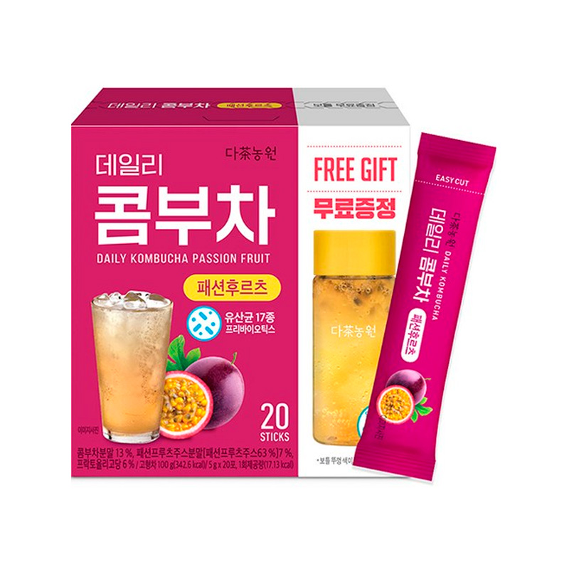 DANONGWON Daily KombuCha Passionfruit(Free gift) 5g x 20p x 12