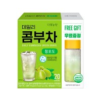 DANONGWON Daily KombuCha Green Grape(Free gift) 5g x 20p x 12