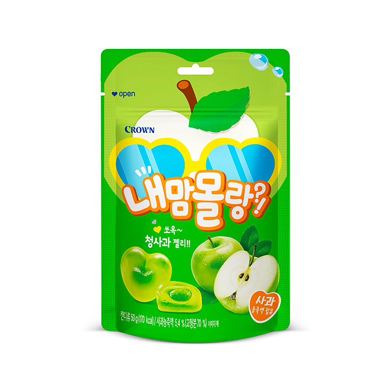 CROWN My Heart Jelly Green Apple Flavor 50g x 40