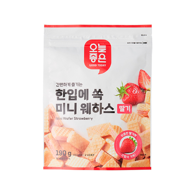 GOOD TODAY Mini Wafer Strawberry 190g x 12