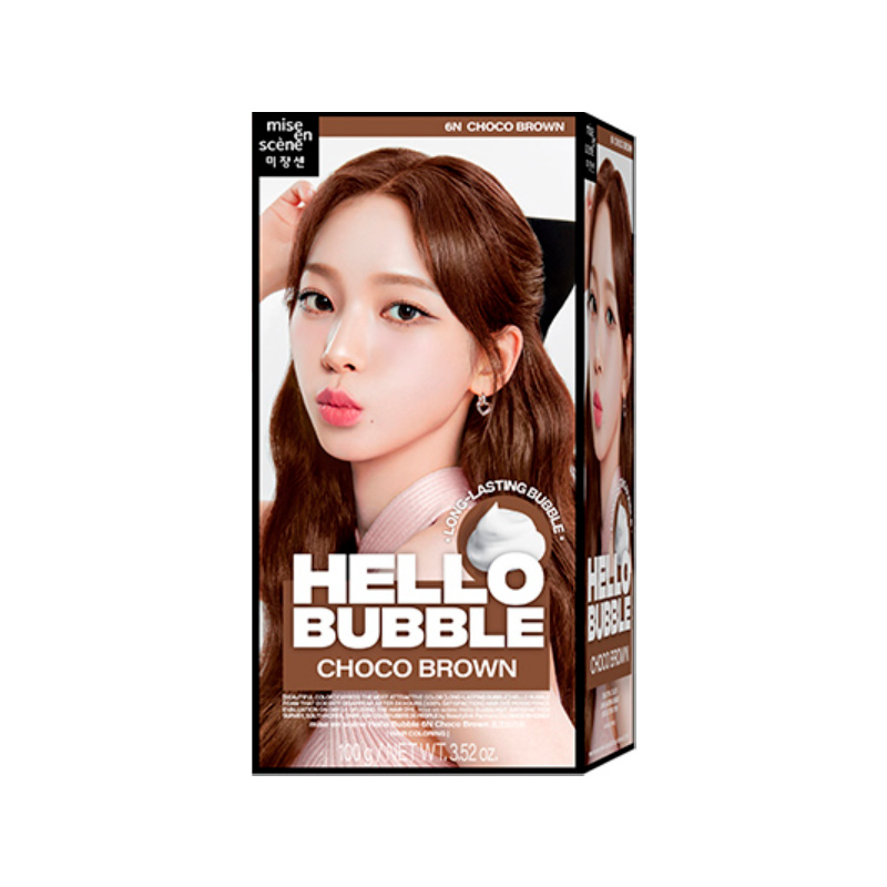 AMOREPACIFIC Mise-en-scene New Hello Bubble 6N Choco Brown 100g x 8