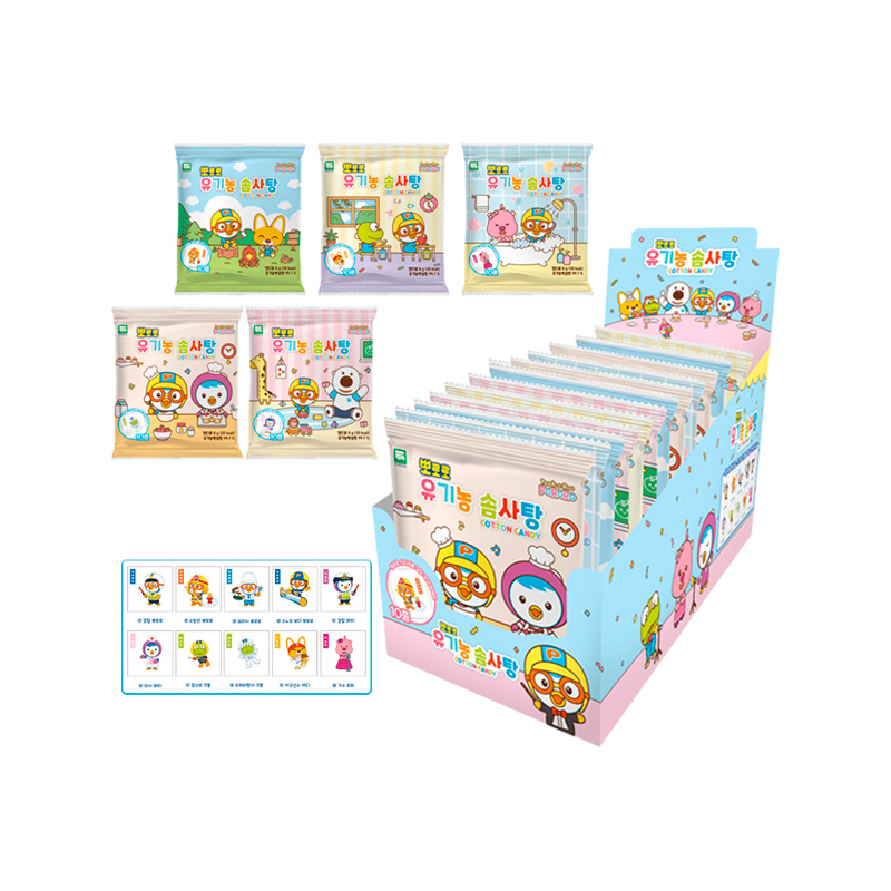 MEASTY Pororo Organic Cotton Candy 9g x 72