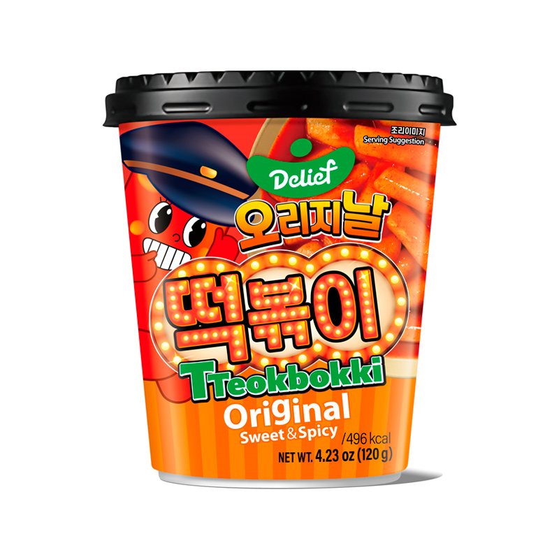 DELIEF Tteokbokki Cup Original Sweet & Spicy 120g x 30