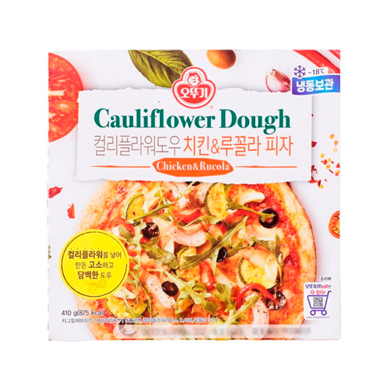 OTTOGI Cauliflower Dough Chicken & Rucola Pizza (F) 410g x 6