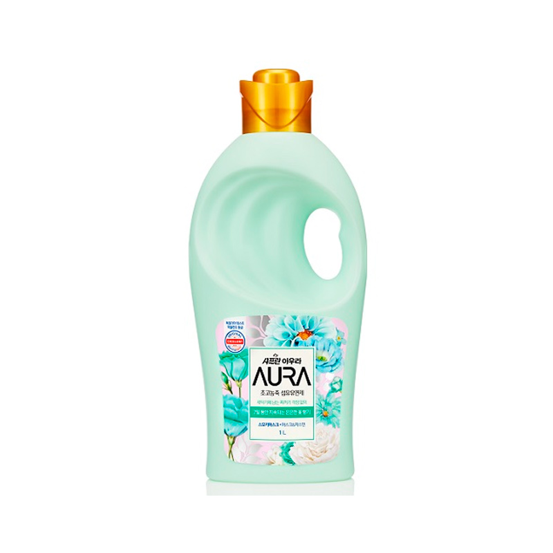 LG Saffron Aura Fabric Softener Smokey Musk Bottle 1L x 8