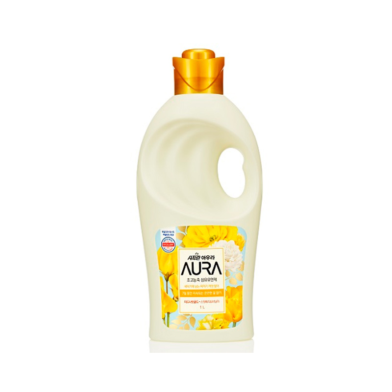 LG Saffron Aura Fabric Softener Midnight Gold Bottle 1L x 8