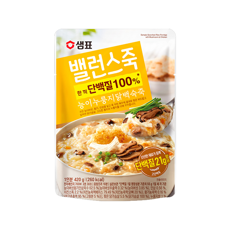 SEMPIO Balanced Porridge Nung-i Nurungji Chicken Soup 420g x 12