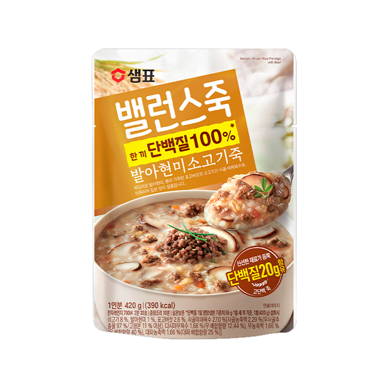 SEMPIO Balanced Porridge Sprouted Brown Rice Beef 420g x 12