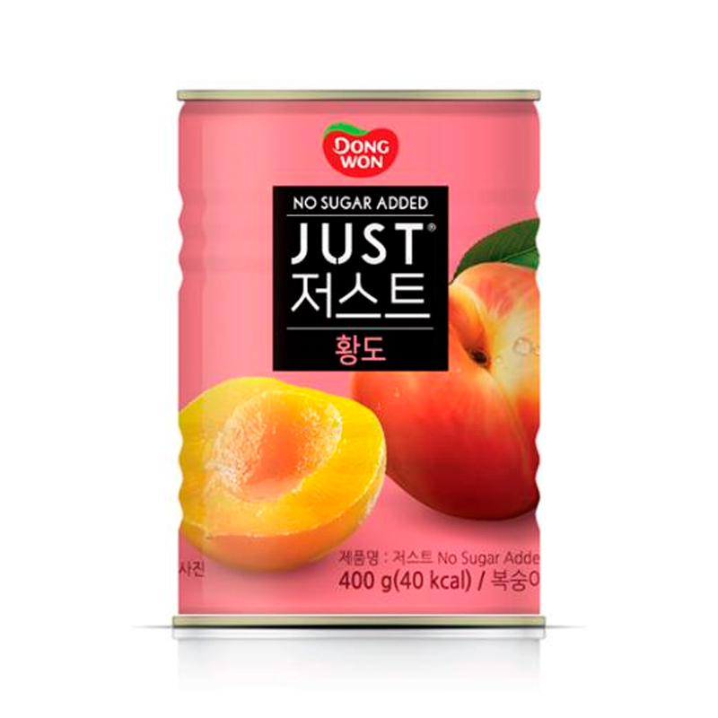 DONGWON Just No Sugar Yellow Peach 400g x 24