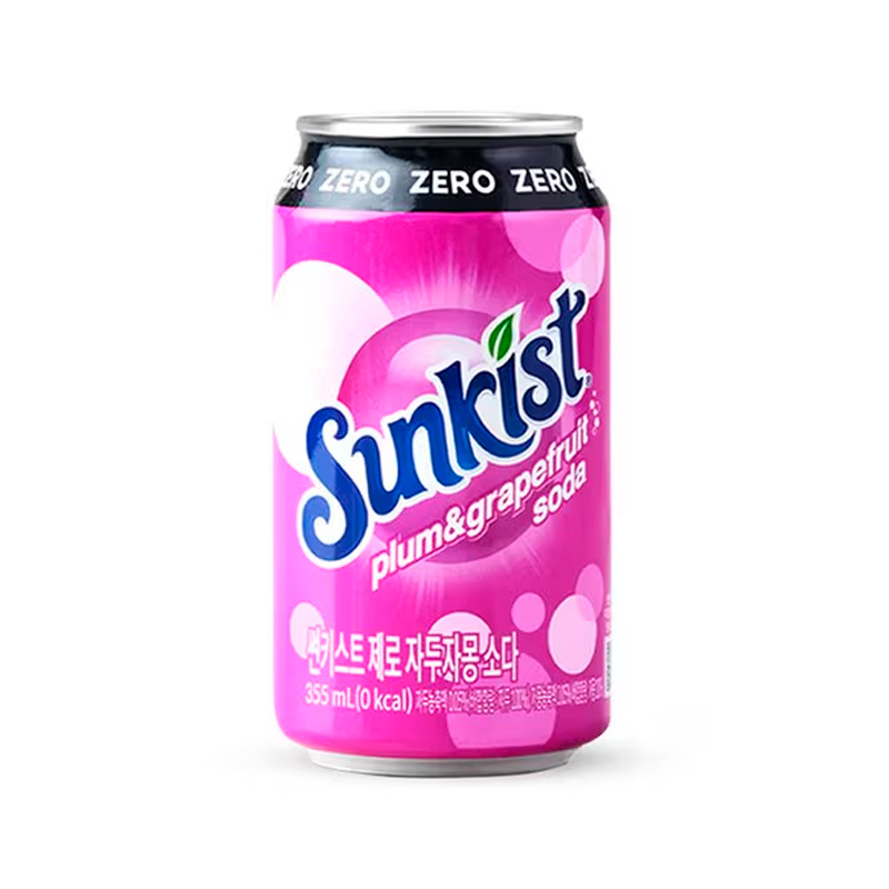 KWANGDONG Sunkist Zero Plum Grapefruit Soda 355ml x 24