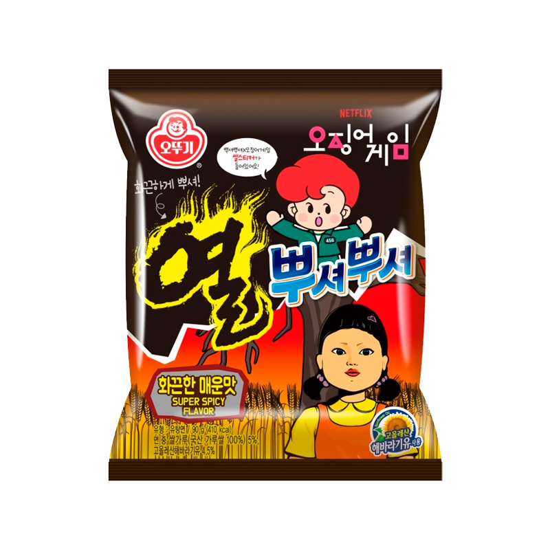 OTTOGI Ppushu Ppushu Hot and Spicy Flavor 90g x 24