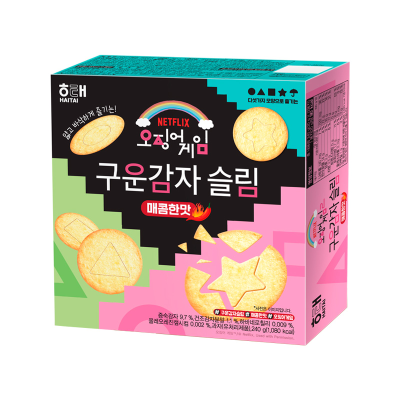 HAITAI Squid Game Slim Potato Chip Spicy Flavor 240g x 12