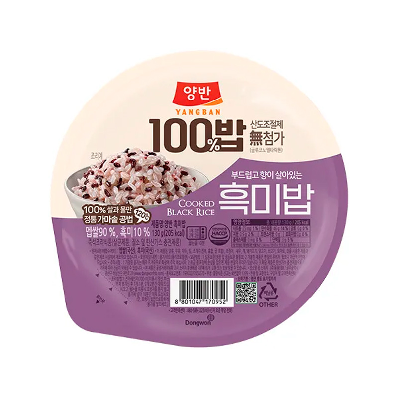 DONGWON Yangban Sticky and Soft Black Rice 130g x 6p x 4
