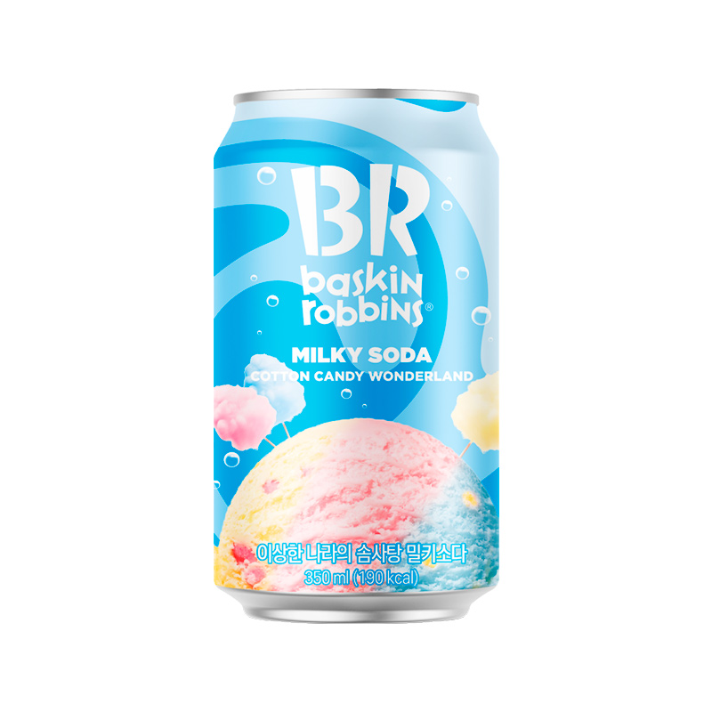 BR Cotton Candy Wonderland Milky Soda 350ml x 24