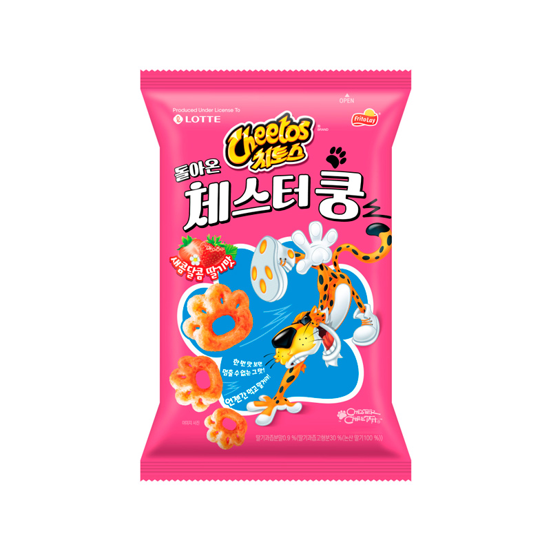 LOTTE Cheetos Chester Kung Sweet & Sour Strawberry 55g x 12