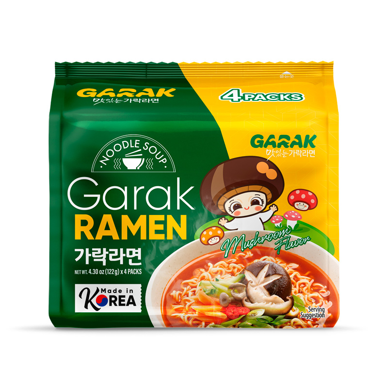 GARAK Mushroom Flavor Ramen 122g x 4p x 8