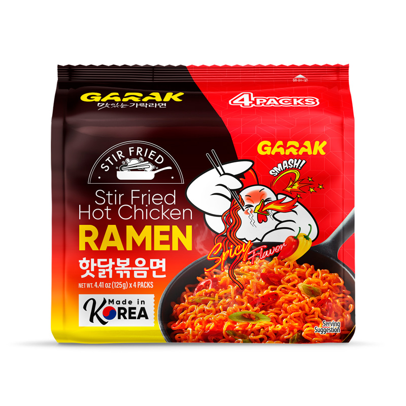 GARAK Stir Fried Hot Chicken Flavor Ramen 125g x 4p x 8