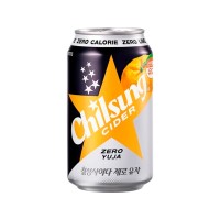 LOTTE CHILSUNG Chilsung Cider Zero Yuja 355ml x 24