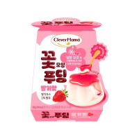 CLEVER MAMA Flower Shaped Strawberry Pudding 130g x 48