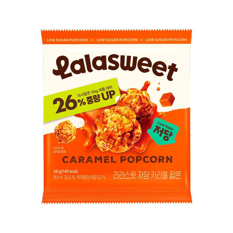 LALASWEET Low Sugar Caramel Popcorn 38g x 10