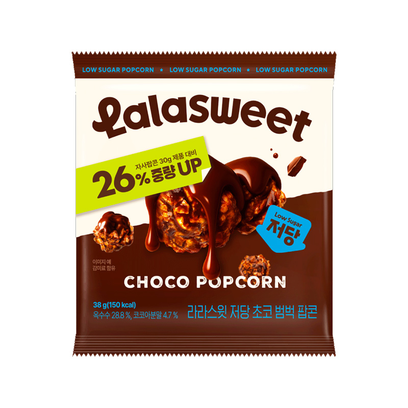 LALASWEET Low Sugar Chocho Popcorn 38g x 10