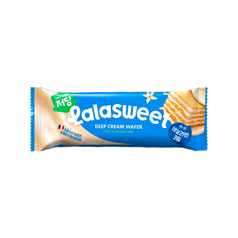 LALASWEET Low Sugar Deep Cream Wafer French Vanilla Bar 26g x 96