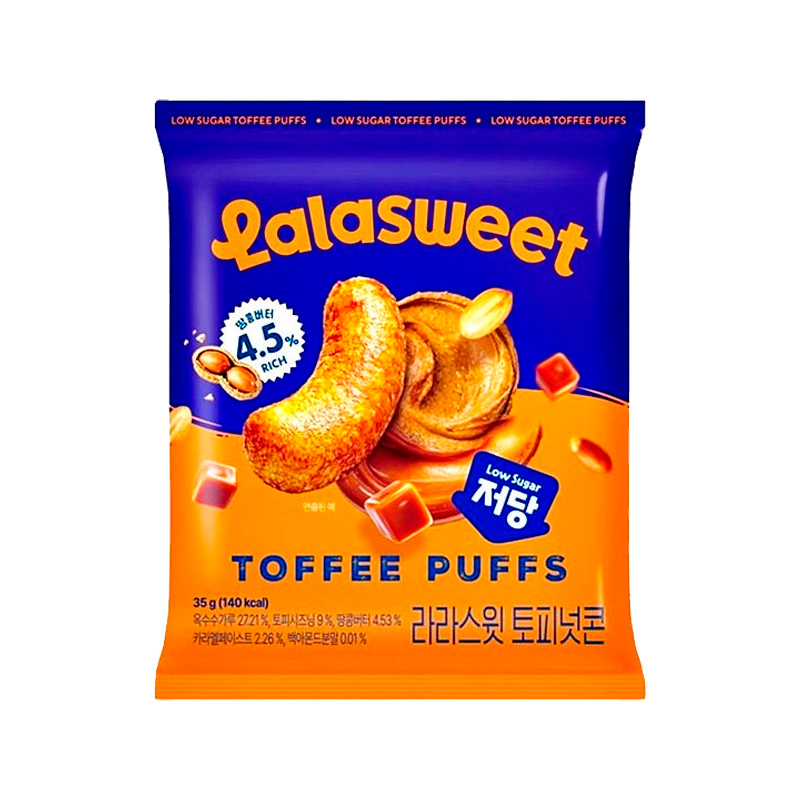 LALASWEET Low Sugar Toffee Puffs 35g x 10